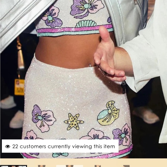 Oceanus Seashell Embroidered Two-Piece Set - Picture 10 of 11